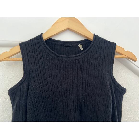 Elie Tahari Shoulderless Wool Cashmere Ribbed Shirt Womens Small Minimalist - Picture 6 of 16